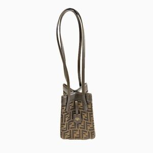 Fendi Brown and Tan Monogram Mini Bag
